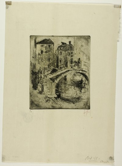 Venedik Kanalı ve Köprüleri by Robert Frederick Blum