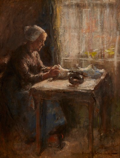 Pencerenin Yanında (gemide yağ) by Robert Gemmell Hutchison