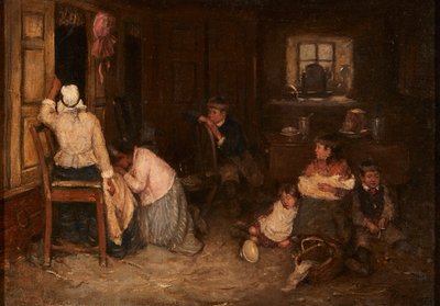 Üzücü Haber (tuval üzerine yağlı boya) by Robert Gemmell Hutchison