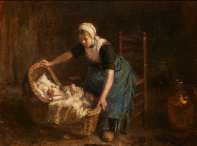 Uyu, Bebek, Uyu (tuval üzerine yağlı boya) by Robert Gemmell Hutchison