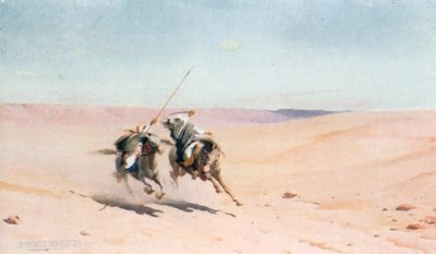 Bir Düello (renkli taş baskı) by Robert George Talbot Kelly