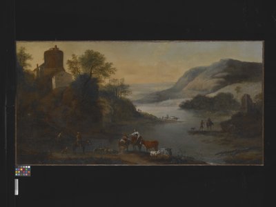 Hayvanlarla Manzara (tuval üzerine yağlı boya) by Robert Griffier