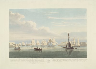 On İki Hollanda Ticaret Gemisinin Portsmouth Limanından Ayrılışı, 1833 (Levha 1) Ambargodan taburcu edilen 12 Nederlandsche Koopvaardy Gemisinin 2.d Haziran 1833