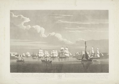 On İki Hollanda Ticaret Gemisinin Portsmouth Limanından Ayrılışı, 1833 (Levha 1) Ambargodan taburcu edilen 12 Nederlandsche Koopvaardy Gemisinin 2.d Haziran 1833