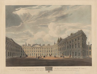 Peckwater Dörtgeni, Christ Church, Oxford by Robert Havell
