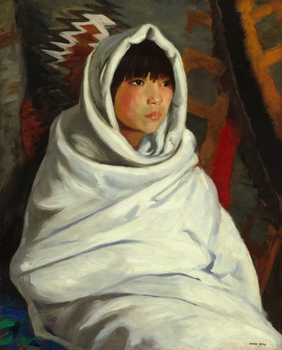 Beyaz Battaniyeli Hintli Kız by Robert Henri