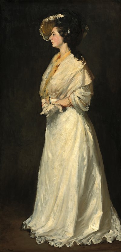 Beyaz genç kadın by Robert Henri