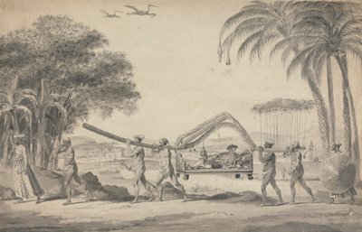 Hindistan'da bir tahtırevandaki gezgin by Robert Home