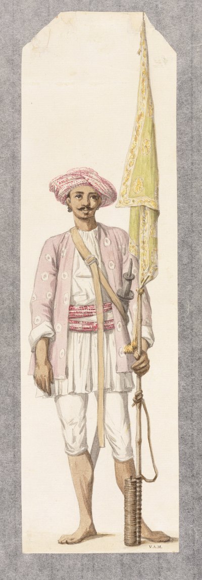 Rocket Man of Tipoo Sultan (1750-99), c.1793-4 (wc on paper) by Robert Hone