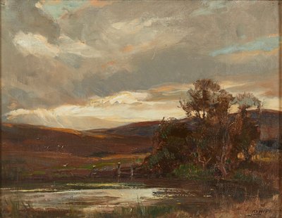 Swire Yolunda Akşam, Ettrick Köprüsü (tuval üzerine yağlı boya) by Robert Hope