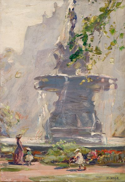 The Fountain, Princes Street Gardens, Edinburgh (gemide petrol) by Robert Hope