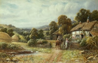 Bir Surrey Kulübesi (tuval üzerine yağlı boya) by Robert John Hammond