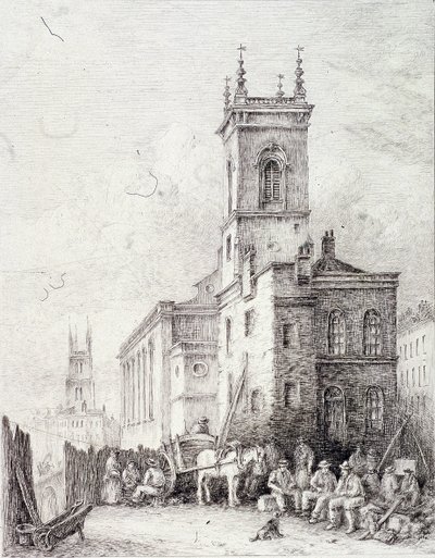Holborn Viyadüğü, Londra, c1865 by Robert Kent Thomas