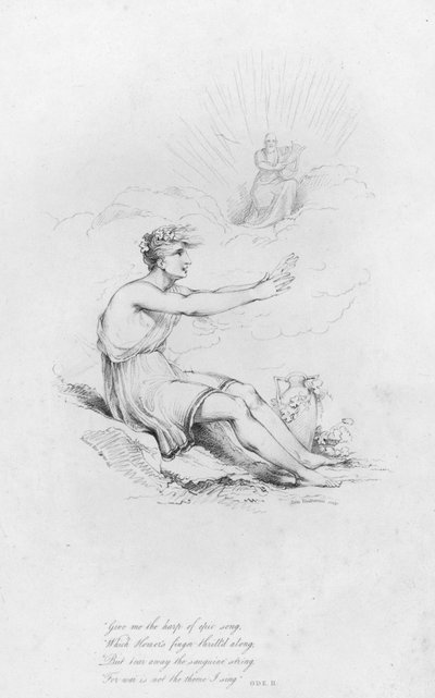 Anacreon, Ode II (gravür) by Robert Kerr (after) Porter