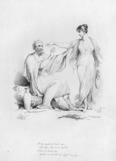 Anacreon, Ode 77 (gravür) by Robert Kerr (after) Porter