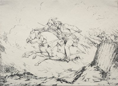 Poliatografi Örnekleri: Süvari Hücumu, 1803. by Robert Kerr Porter