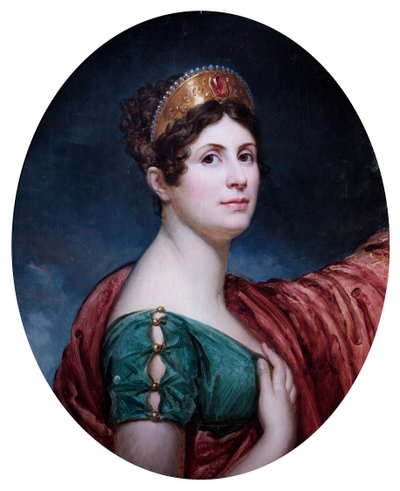 Mahkeme Kostümlü Bir Bayan, İmparatoriçe Josephine Olduğu Söyleniyor, 19. yüzyılın başları (tuval üzerine yağlı boya) by Robert Lefevre