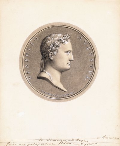 Sağdaki Profilde İmparator I. Napolyon - Madalya İçin Bir Tasarım by Robert Lefevre
