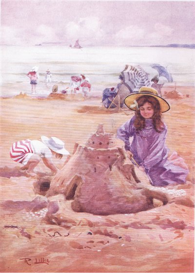 Kumdan kale inşa etmek (renkli taş) by Robert Lillie