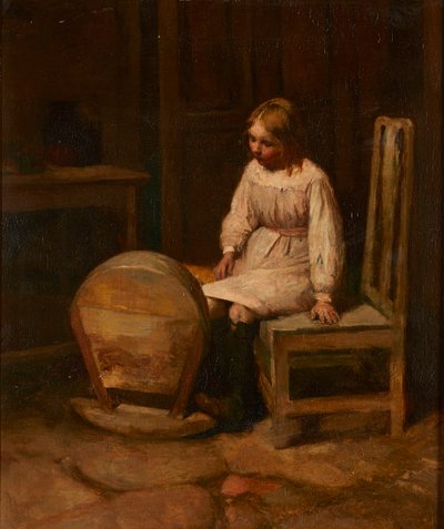 Beşiği Sallamak (tuval üzerine yağlı boya) by Robert McGregor