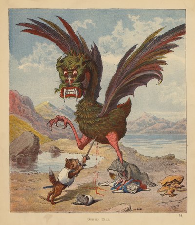 The Kitten Pilgrims: Griffin Rage (renkli taş) by Robert Michael Ballantyne