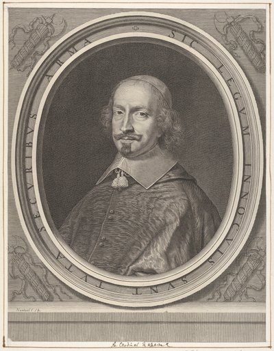 Kardinal Jules Mazarin, yak. 1652. by Robert Nanteuil