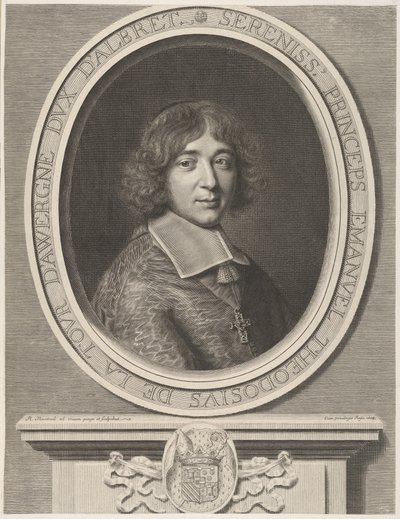 Emmanuel-Théodose de La Tour dAuvergne, Bouillon Kardinali, 1668. by Robert Nanteuil