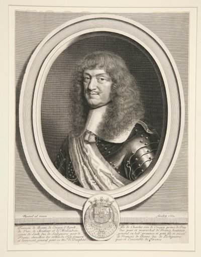 Francois de Bonne, Le Marchal de Cräqui, duc de Lesdiguières (Cräqui Mareşali, Lesdiguières Dükü) (1624-1687) by Robert Nanteuil