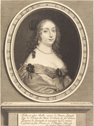 Louis-Marie, Polonya Kraliçesi by Robert Nanteuil after Justus van Verus