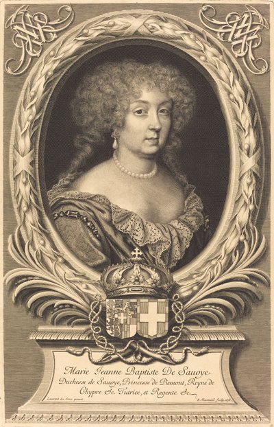 Marie-Jeanne-Baptiste, Savoy Düşesi by Robert Nanteuil after Laurent Dufour