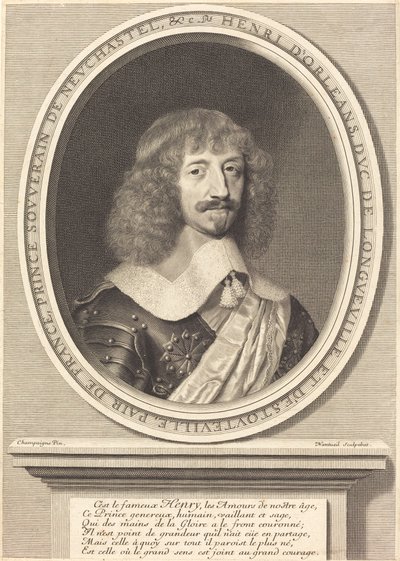 Orleans Henry II, Longueville Dükü by Robert Nanteuil after Philippe de Champaigne