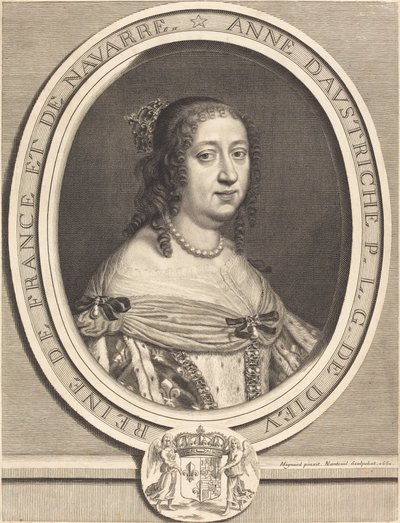 Avusturya Anne, Fransa Kraliçesi ve Navarre by Robert Nanteuil after Pierre Mignard I