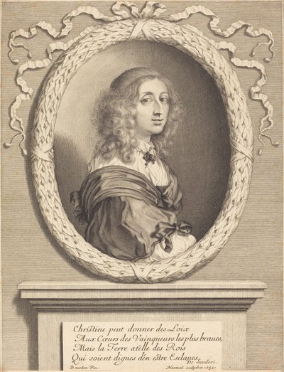 Christina, İsveç Kraliçesi by Robert Nanteuil after Sébastien Bourdon