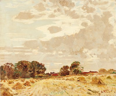 Hasat At the Knowes, East Linton (tuval üzerine yağlı boya) by Robert Noble