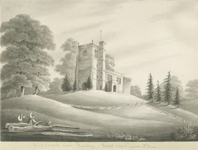 Arley Kilisesi: sepya çizimi, 1824 by Robert Noyes