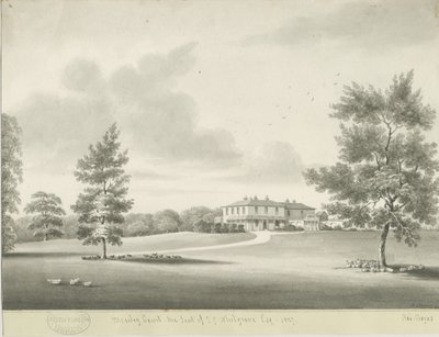 Moseley Court: sepya yıkama çizimi, 1837 by Robert Noyes