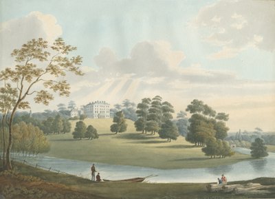 Pathshull House: sulu boya ve [1826] by Robert Noyes