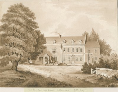 Stourton - "Kinver yakınlarındaki Güveç Poney Inn": sepya yıkama çizimi, 1828 by Robert Noyes