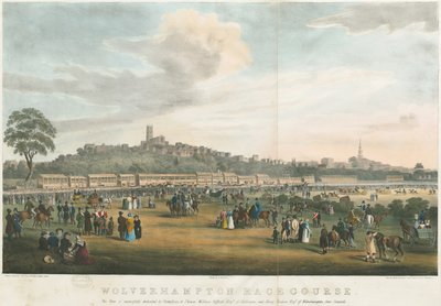 Wolverhampton - Yarış Pisti: renkli litografi, nd [c 1826] (baskı) by Robert Noyes