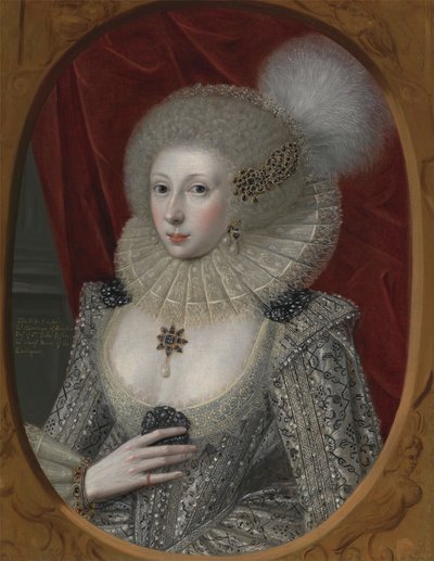 Bir Kadının Portresi, muhtemelen Elizabeth Pope (yaklaşık 1585; 1624'te yaşıyor) by Robert Peake the elder