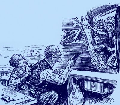 Vahşi Batı ve Kızılderililerin saldırısı. by Robert Prowse