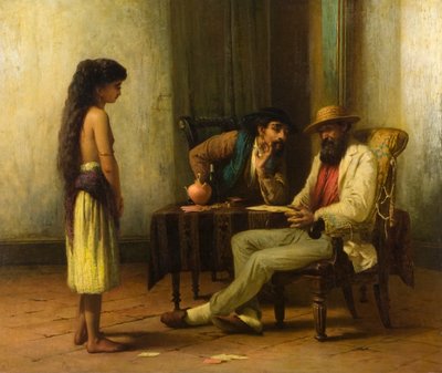 Dörtlü Kız, c.1855-73 (tuval üzerine yağlı boya) by Robert RSA Gavin