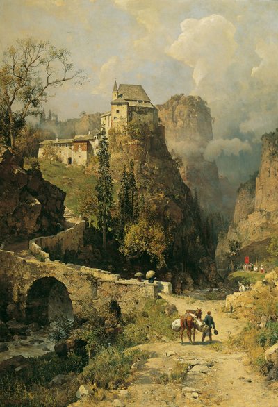 Val di Non yakınlarındaki San Romedio geçidi ve inziva yeri by Robert Russ