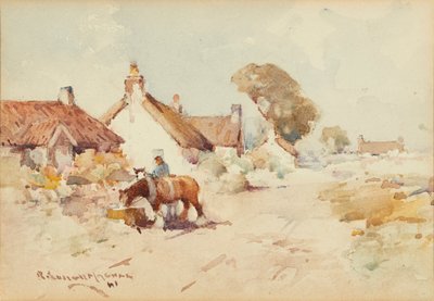 At ve Araba (suluboya) by Robert Russell MacNee