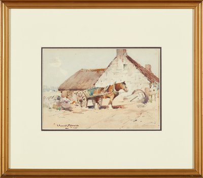 At ve Araba (suluboya) by Robert Russell MacNee