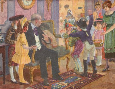 Bir çocuk partisi (renkli lito) by Robert Salles