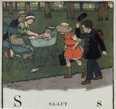Çocuk kitabı “” Okuyacağım - Bir baba tarafından metodik ve eğlenceli alfabe””” 1926. Robert Salles