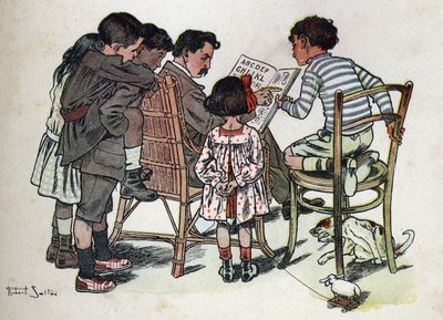 Çocuk kitabı “” Okuyacağım - Bir baba tarafından metodik ve eğlenceli alfabe””” 1926. Robert Salles