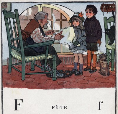 Çocuk kitabı “” Okuyacağım - Bir baba tarafından metodik ve eğlenceli alfabe””” 1926. Robert Salles