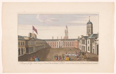 Gezicht op de Upper Castle Yard van Dublin Kalesi Dublin Konsey Odası